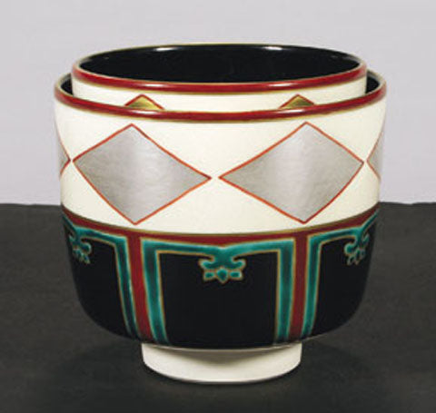 仁清写 　金銀彩 菱文　入子 茶碗（セット）