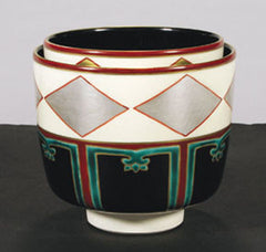 仁清写 　金銀彩 菱文　入子 茶碗（セット）