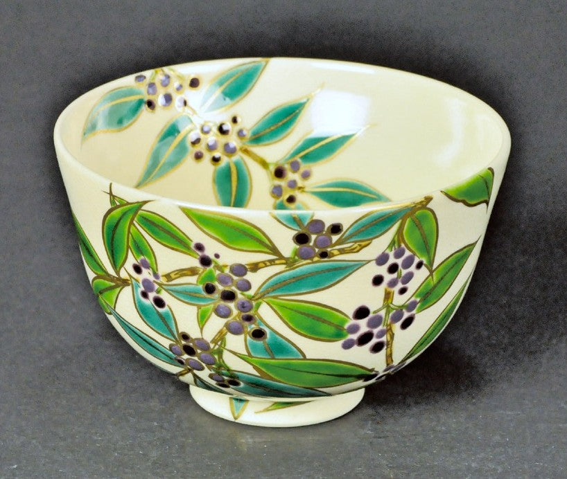 粉引釉  紫式部　茶碗