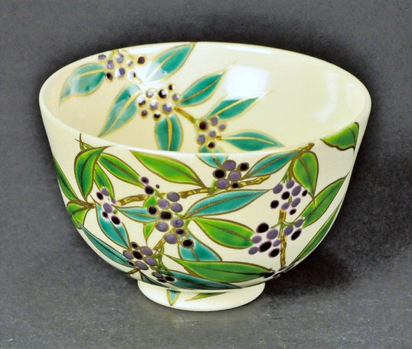 粉引釉  紫式部　茶碗