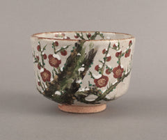 灰釉　梅図　茶碗灰